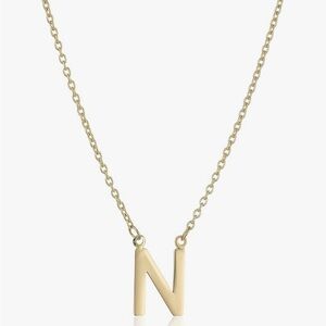 Gold tone Initial Necklace